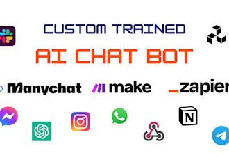 create and automate an ai chatbot using manychat and make integrated with zapier