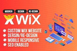 design, redesign custom wix website or wix ecommerce online store