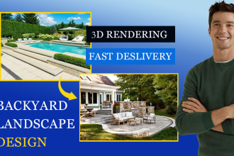 design your garden backyard, terrace, pool, patio, fireplace, and deck