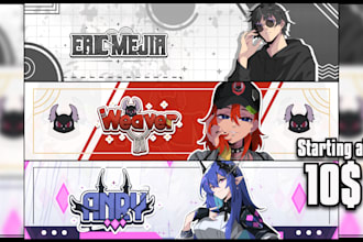 create a banner for vtuber, streamer