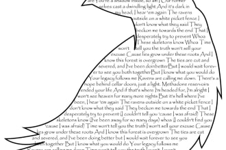 design an image with song lyrics, poetry, or any other words fitted inside