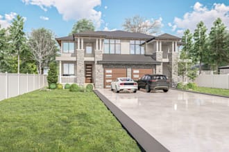 design interior exterior design and 3d realistic rendering on lumion