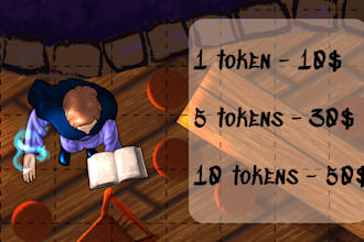 draw a top down token character for rpg or dnd