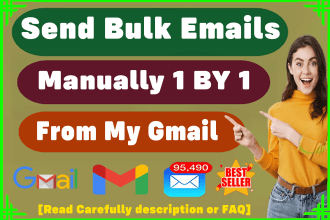 send bulk emails manually one by one from my gmail for email marketing
