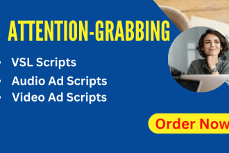 write converting video sales letter, sales script and do vsl copywriting