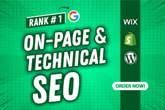 provide website onpage SEO and technical optimization of wordpress shopify wix