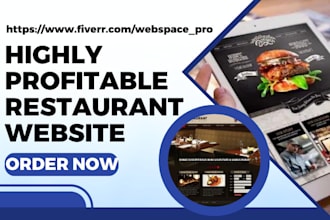 design profitable restaurant website food grocery website café catering website