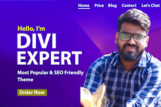 be your divi expert for divi wordpress website using divi builder by divi theme