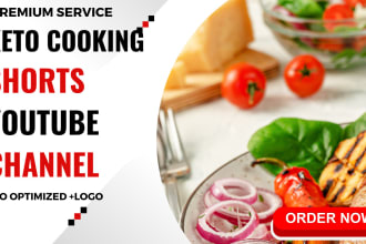 create youtube channel and 600 short cooking videos for you