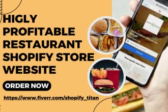 design profitable restaurant shopify store grocery coffee restaurant website