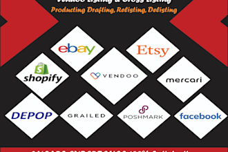 list and cross list product using vendoo to any marketplace