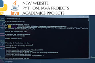 do python java projects, and web development projects