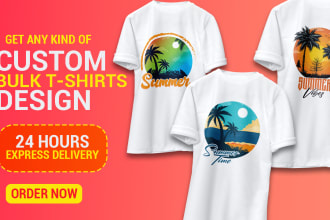 do custom graphic bulk t shirt design