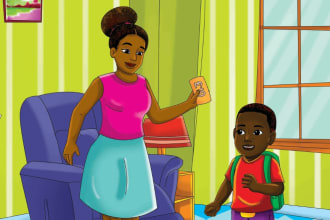create african american children book illustration