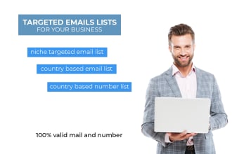 niche targeted email list on targeted topics and country