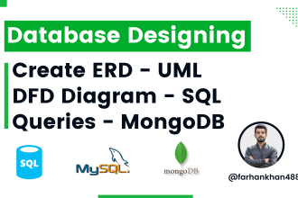 design database, create erd, dfd diagram and fix sql queries