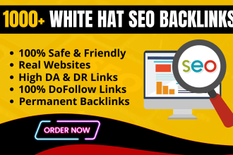 create 1000 SEO dofollow backlinks for google ranking