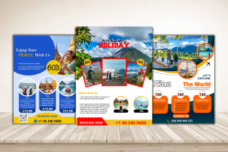 design tour, travel and trip flyers