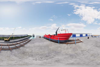 create exterior360 degrees renders for VR or guide tour