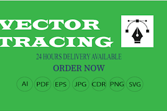 perfectly vectorize, redraw, redesign your logo and vector tracing