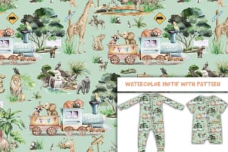 create watercolour seamless pattern
