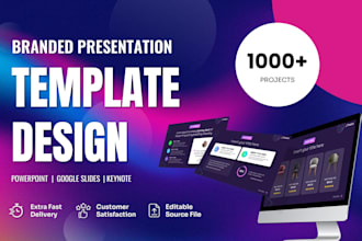 create a branded presentation template on powerpoint, google slides and keynote