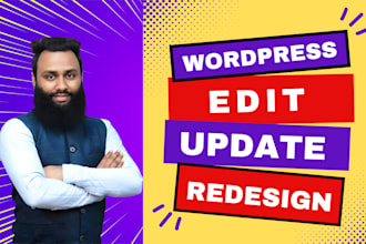 help you with edit, update, manage and revamp wordpress website