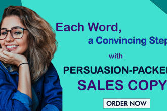 do sales copywriting for sales copy, sales and landing page copy