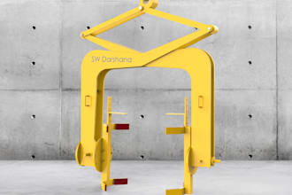 heavy machinery parts 3d drawing solidworks