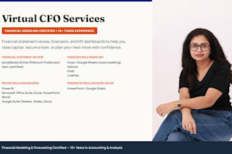 be your cfo for financial statements and projections