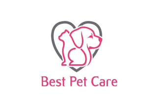 create cute dog, pet care, cat, animal logo with fast delivery