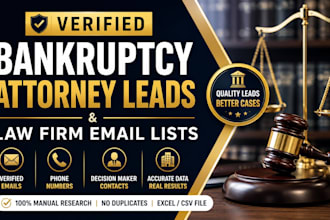 generate verified bankruptcy attorney leads and law firm email lists