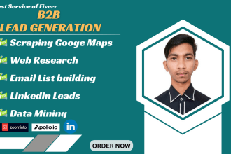 do b2b lead generation, email list building, ecommerce list and web research