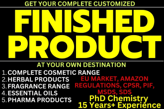 give customized finished cosmetic, herbal, pharma product