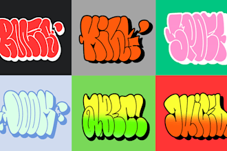 make professional custom name with throwup style