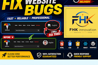 website frontend bugs, UI issues, broken website problems