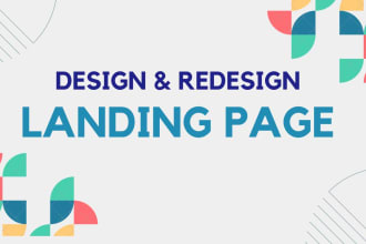 design and redesign responsive landing page by using wix and squrespace