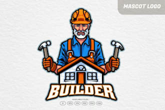 do property, mortgage, home, building, construction, real estate logo design