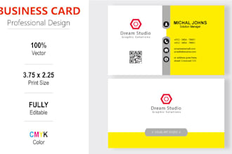 design trendy business card and stationery item