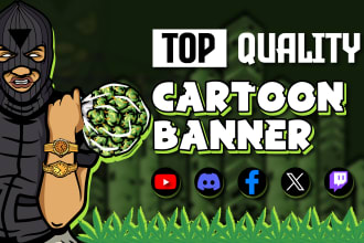design youtube, twitch banner or header with gaming logo
