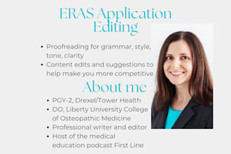 edit your eras application for residency