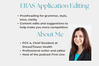edit your eras application for residency
