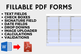 create fillable pdf forms and convert to fillable pdf forms