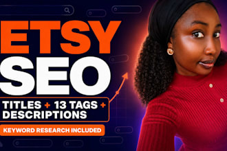 optimize etsy listings with SEO titles, tags and keywords