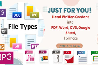 convert PDF to excel, scan pages to word or excel, file conversion