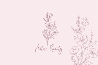 create feminine floral boho logo