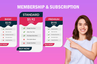 develop membership  subscription website using wordpress with elementor