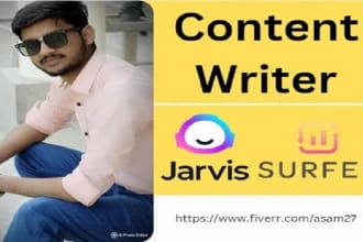write surfer SEO optimized ai content using jarvis or jasper ai