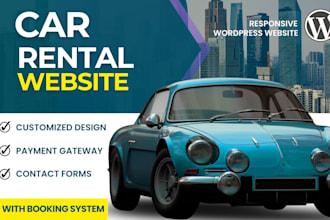 develop car rental, car dealership, and car booking website