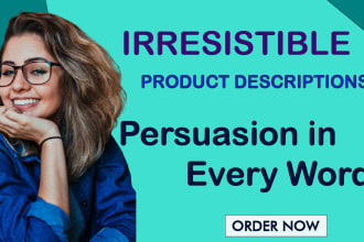 write product descriptions, amazon, shopify product description copywriting
